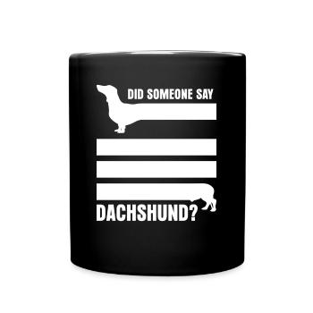 Dachshund - Tasse einfarbig - Schwarz - Vorne