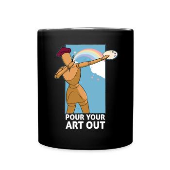 Art Teacher Funny Saying Art Course Art Class - Full Colour Mug - black - Front