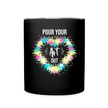 Art Teacher Funny Saying Art Course Art Class - Full Colour Mug - black - Front