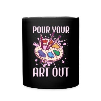 Art Teacher Funny Saying Art Course Art Class - Full Colour Mug - black - Front