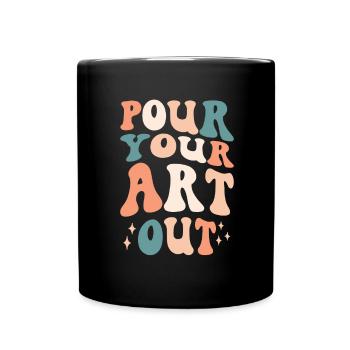 Art Teacher Funny Saying Art Course Art Class - Full Colour Mug - black - Front