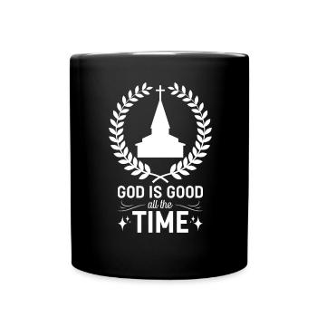 Gott ist Gut Kirche Glaube Christentum Heilig - Tasse einfarbig - Schwarz - Vorne
