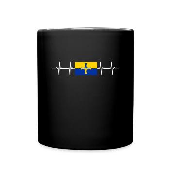 United Kingdom Durham Flag - Tasse einfarbig - Schwarz - Vorne