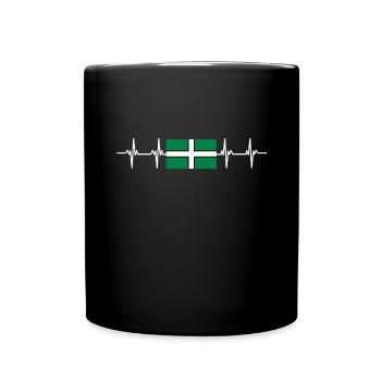 United Kingdom Devon Flag - Tasse einfarbig - Schwarz - Vorne