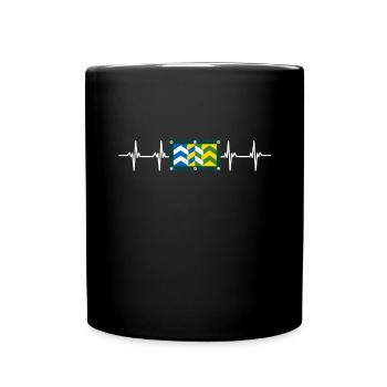 United Kingdom Cumbria Flag - Tasse einfarbig - Schwarz - Vorne