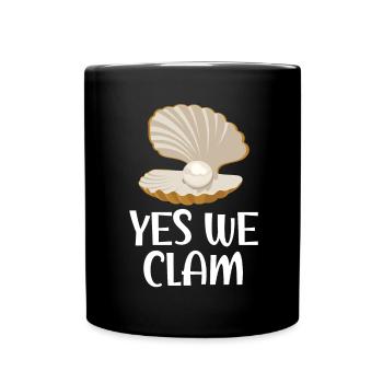 Oui We Clam Shell Collection Shells Beach Combs - Mug uni - noir - Devant