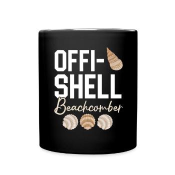 Seashell Beach Mop Seashell Beach Mopping - Full Colour Mug - black - Front