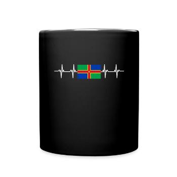 United Kingdom Lincolnshire Flag - Tasse einfarbig - Schwarz - Vorne
