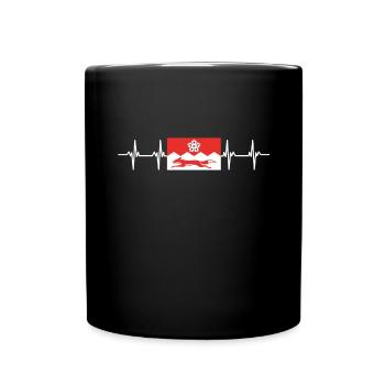 United Kingdom Leicestershire Flag - Tasse einfarbig - Schwarz - Vorne