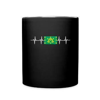 United Kingdom Rutland Flag - Tasse einfarbig - Schwarz - Vorne