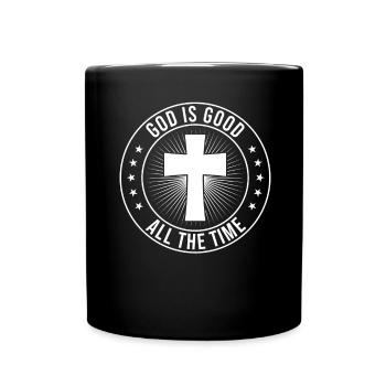Gott ist Gut Kirche Glaube Christentum Heilig - Tasse einfarbig - Schwarz - Vorne