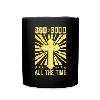 Gott ist Gut Kirche Glaube Christentum Heilig - Tasse einfarbig - Schwarz - Vorne