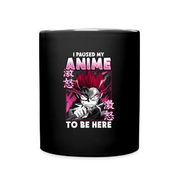 ANIME BOYS IPAUSEDMYANIMETOBEHERE - Full Colour Mug - black - Front