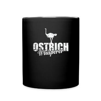 Ostrich Whisperer Laufvogel Strauß Umwelt - Tasse einfarbig - Schwarz - Vorne
