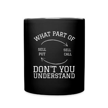 Volatility Options Trading Trader - Full Colour Mug - black - Front
