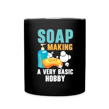 Soap making A very simple hobby Handgem - Full Colour Mug - black - Front