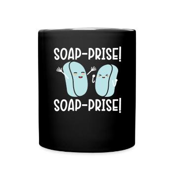 Soap pearl! Soap pearl! Soaping soap barley - Full Colour Mug - black - Front