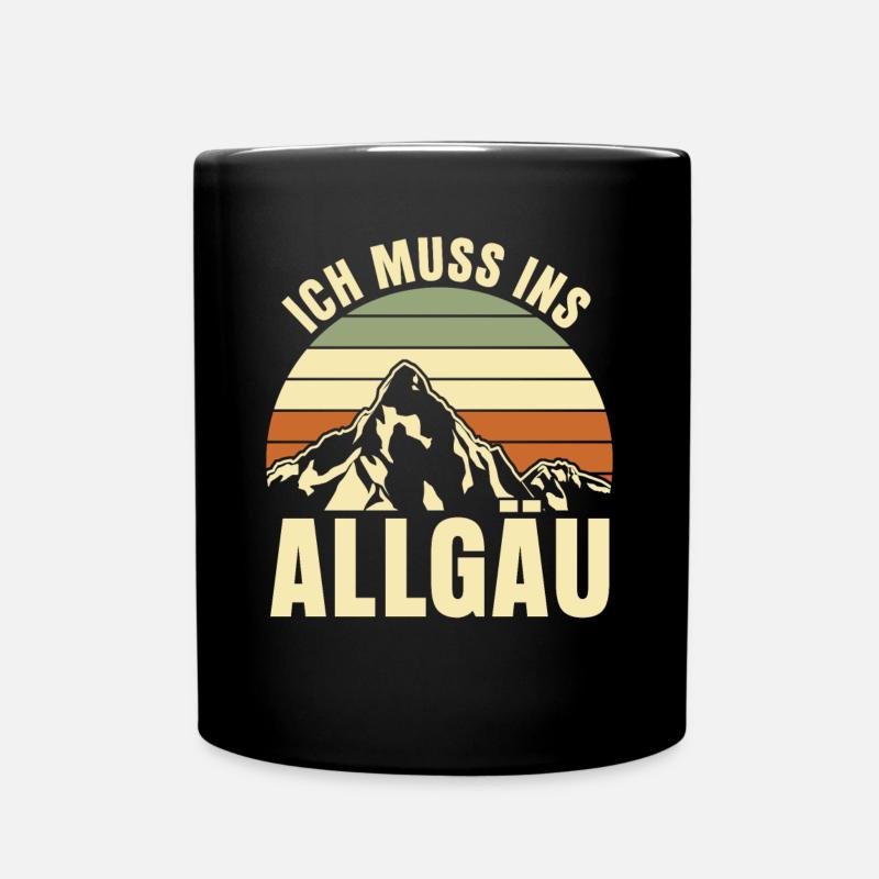 Allgäu Wandern Allgäuer - Tasse einfarbig - Schwarz