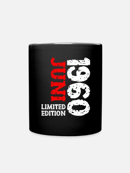 1960 Juni Limited Edition Geburtstag Geschenk - Tasse einfarbig - Schwarz