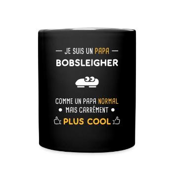 je suis un papa bobsleigher bobsleigh - Mug uni - noir - Devant