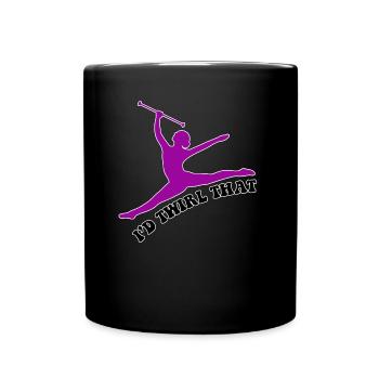 Bâton Twirling Staff Jonglage Gymnastik mit Stab - Tasse einfarbig - Schwarz - Vorne