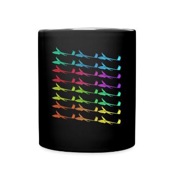 Planeur Planeur Planeur Avion - Mug uni - noir - Devant