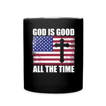 Gott ist Gut Kirche Glaube Christentum Heilig - Tasse einfarbig - Schwarz - Vorne