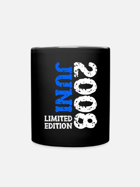 2008 Juni Limited Edition Geburtstag Geschenk - Tasse einfarbig - Schwarz