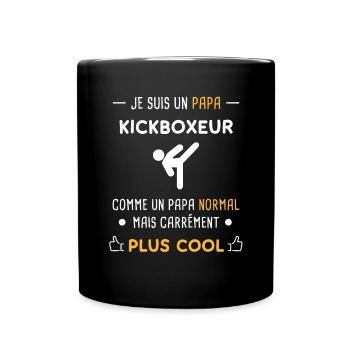 je suis un papa kickboxeur kickboxing - Mug uni - noir - Devant