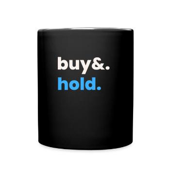 Investment Strategy Buy And Hold - Tasse einfarbig - Schwarz - Vorne