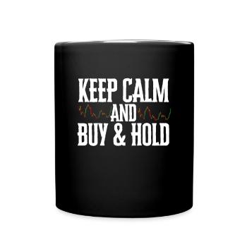 Investment Strategy Buy And Hold - Tasse einfarbig - Schwarz - Vorne