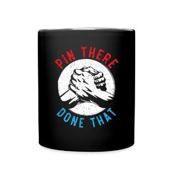 épingle là fait ce bras de fer bras de fer - Mug uni - noir - Devant