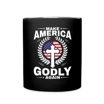 Make America Godly Again Love God's Faith - Full Colour Mug - black - Front