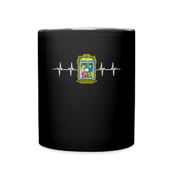 Mexican Mexico Puebla Flag - Full Colour Mug - black - Front