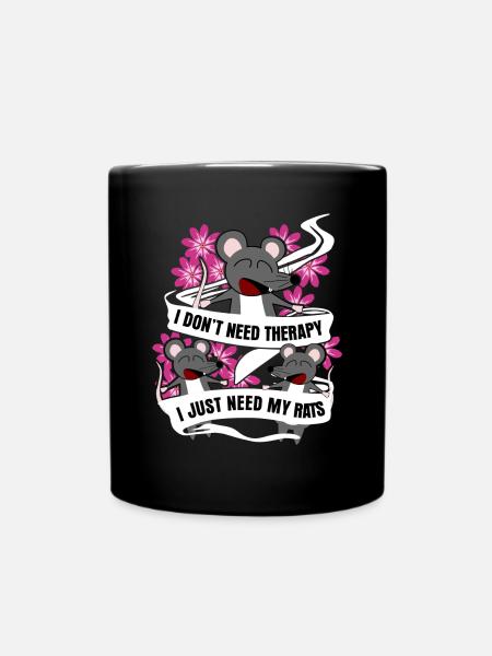 Rat Rat Owner Rats - Full Colour Mug - black