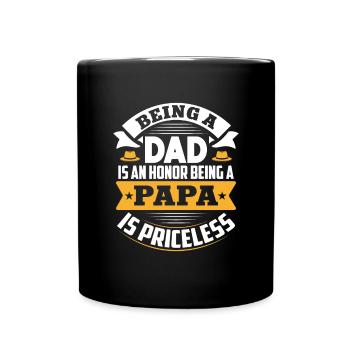 World's Coolest Dad Promoted to Father - Full Colour Mug - black - Front