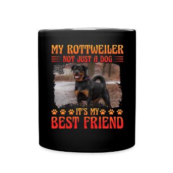 Mon Rottweiler pas seulement un chien, c’est mon meilleur ami - Mug uni - noir - Devant