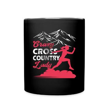XC running present for men and women - Full Colour Mug - black - Front