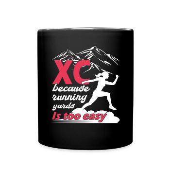 XC running present for men and women - Full Colour Mug - black - Front