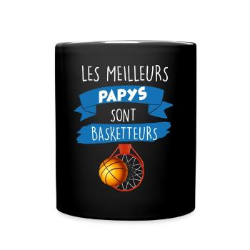 Les meilleurs papy sont basketteurs Cadeau Homme - Mug uni - noir - Devant