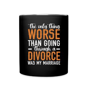 Just going through a divorce worse was me - Full Colour Mug - black - Front