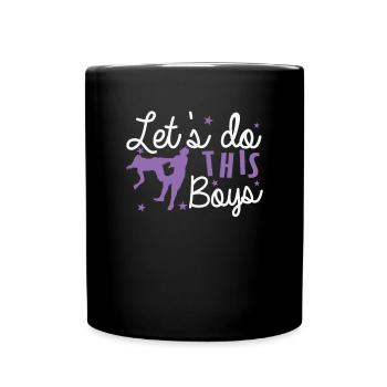 Let's do this Boys Show Ring - Full Colour Mug - black - Front
