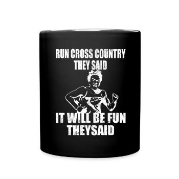 XC running present for men and women - Full Colour Mug - black - Front