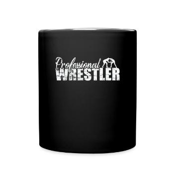 Professional Wrestler Show Fight Ring - Full Colour Mug - black - Front