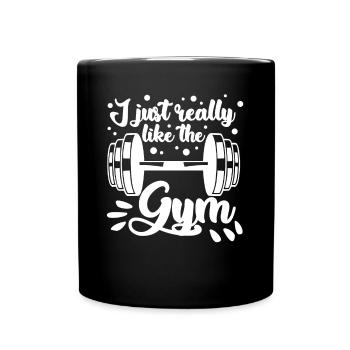 Dumbbell Fitness Strongman Bodybuilder Gym - Mug uni - noir - Devant