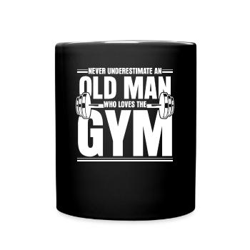Fitness Strongman Bodybuilder Gym - Tasse einfarbig - Schwarz - Vorne