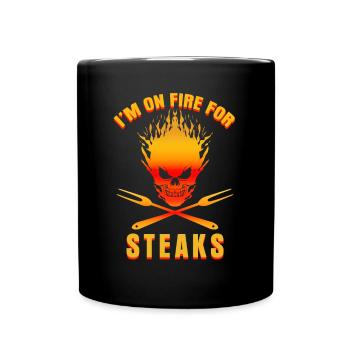 Grillades Steaks Grillmeister Barbecue - Mug uni - noir - Devant