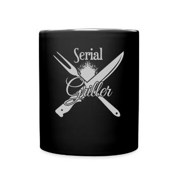 Grilling Barbecue Grill Grillmeister - Full Colour Mug - black - Front