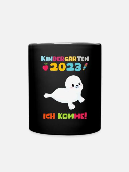 Kindergarten 2023 Ich Komme Jungen Kita Geschenk - Tasse einfarbig - Schwarz