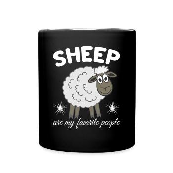 Moutons Moutons Berger Moutons - Mug uni - noir - Devant